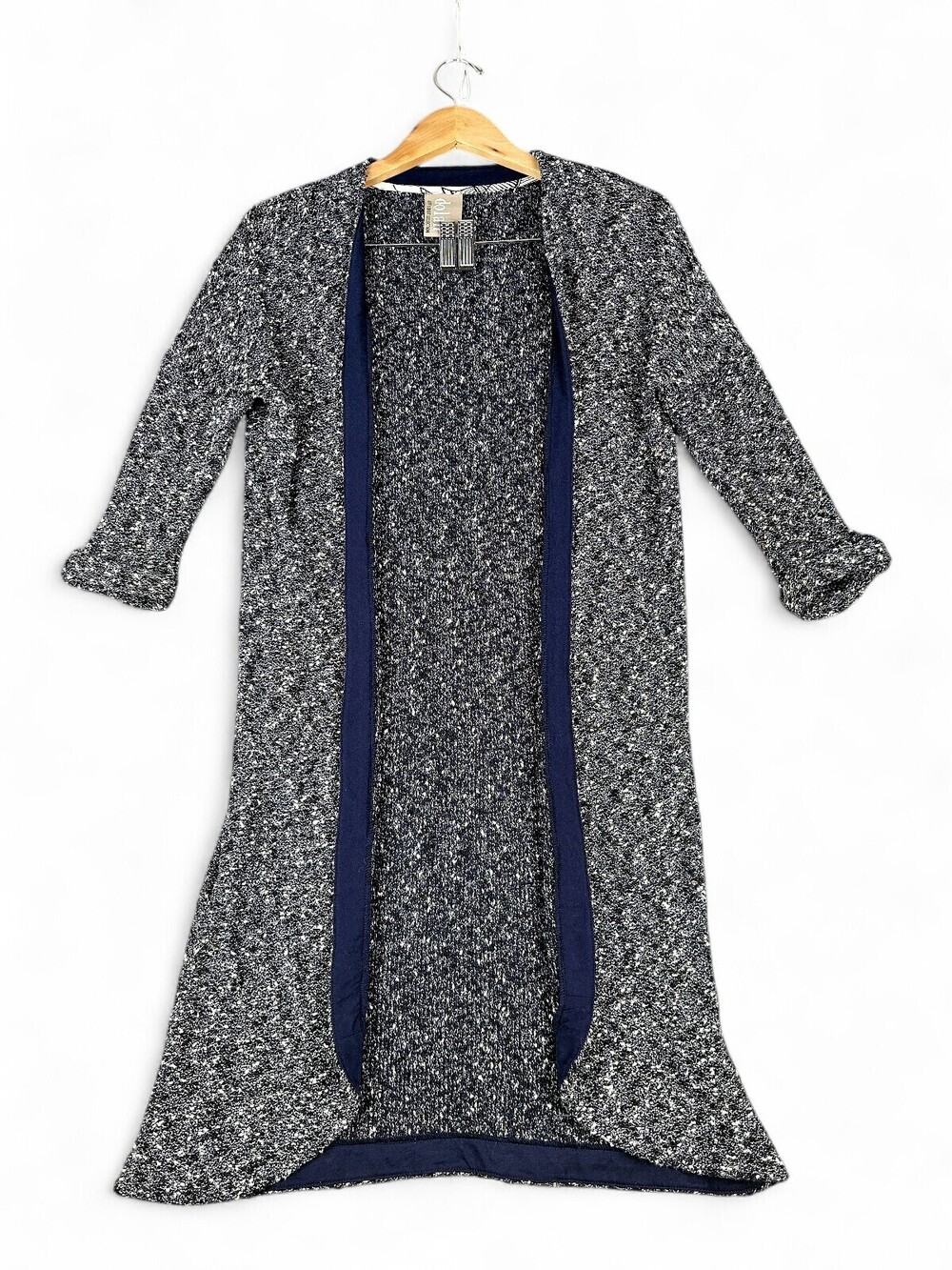 Dolan Long Marled Open-Front Cardigan XS